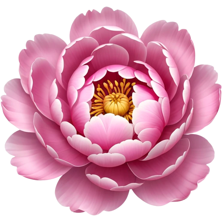 Pink peonie emoji