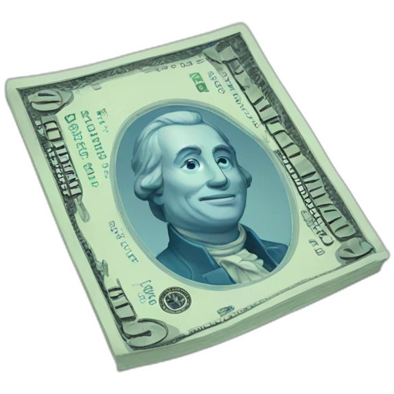 Blue money emoji