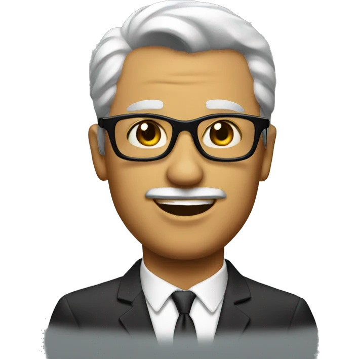 midcentury man acting cool emoji