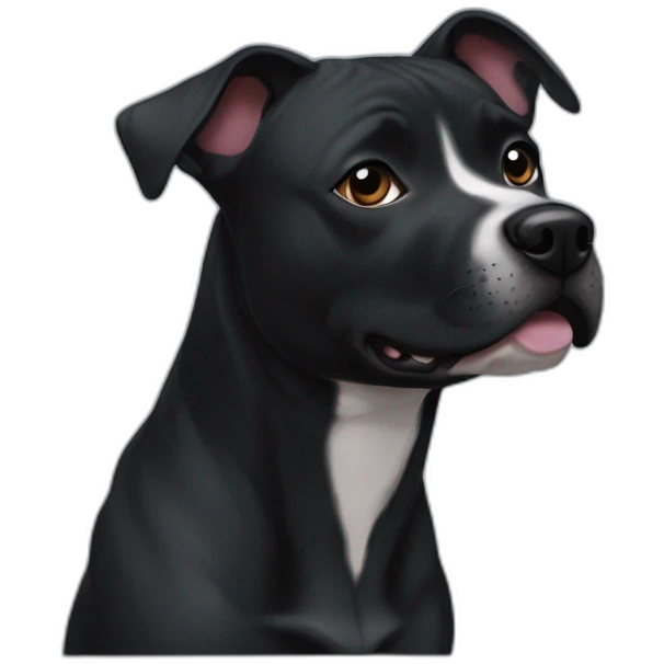 Staffie noire emoji