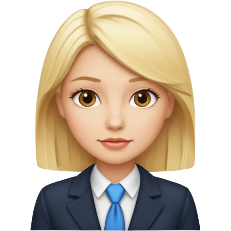 Blonde girl business lady emoji