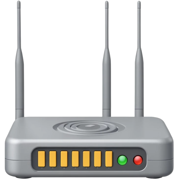 a real, highly realistic modem with antennas emoji