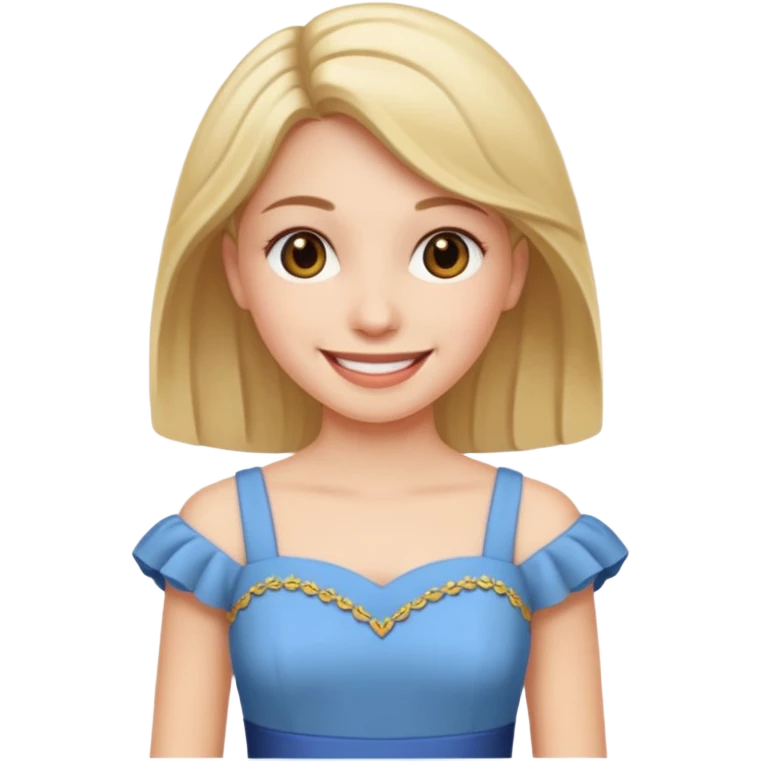 Real star face with a 👗 emoji