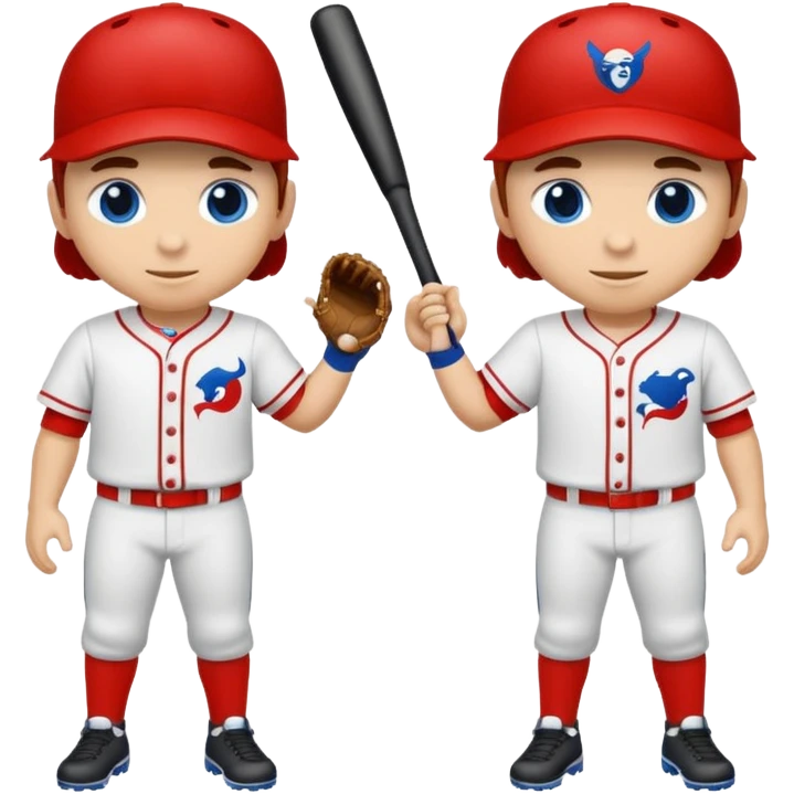 quiero dos equipos enemigos de baseball  emoji