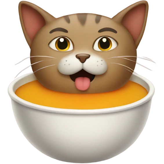 Cat soup emoji