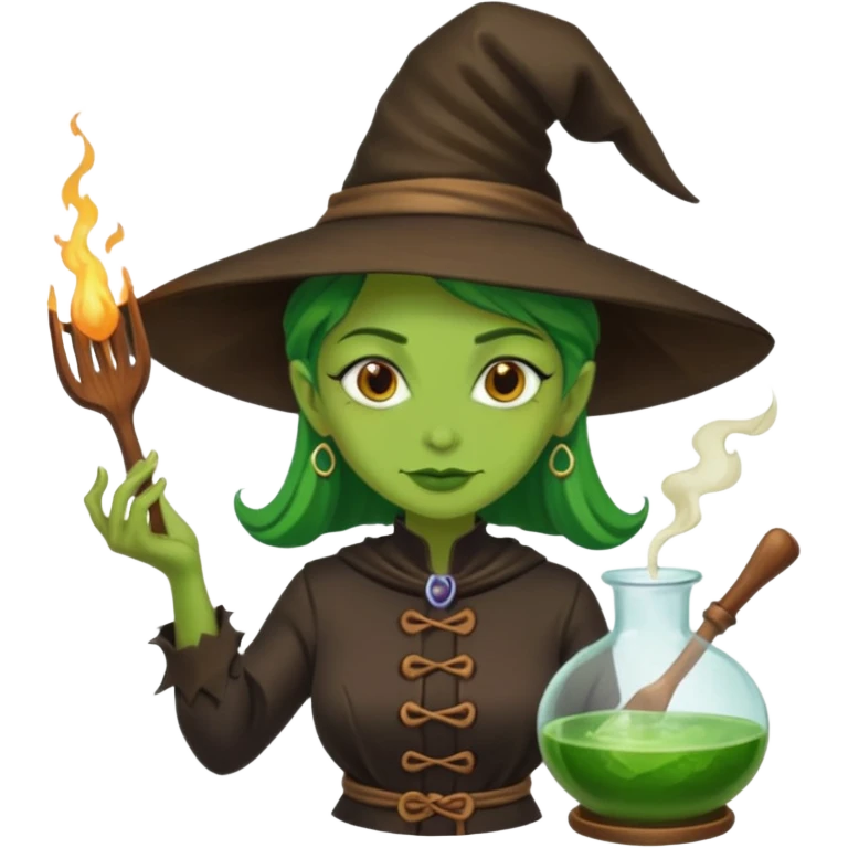 green witch cooking potion emoji