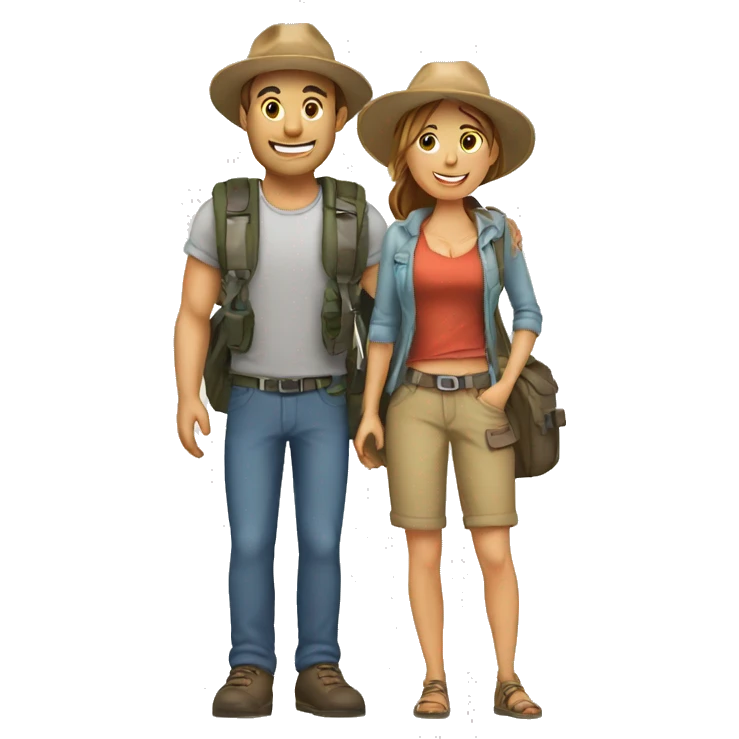 Create an emoji of couple travellers  emoji