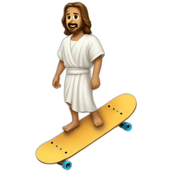 yesus use skateboard emoji