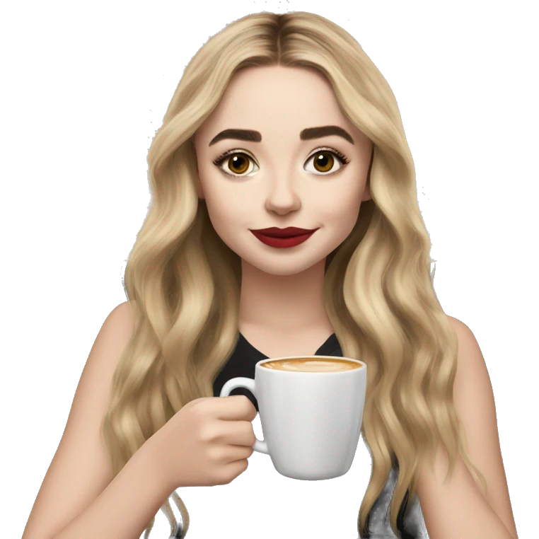 Sabrina carpenter drinking an espresso emoji