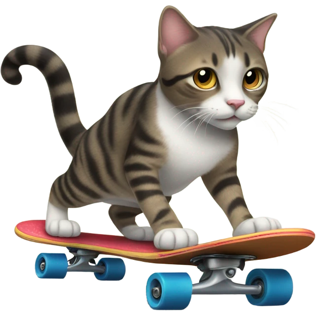 Cat on a skateboard emoji