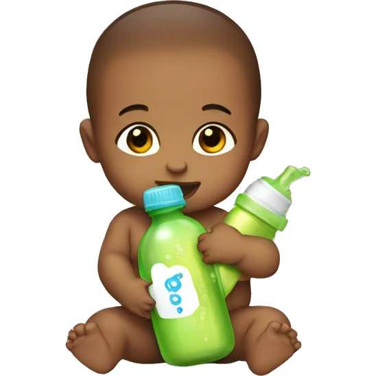 Baby holding bottle emoji