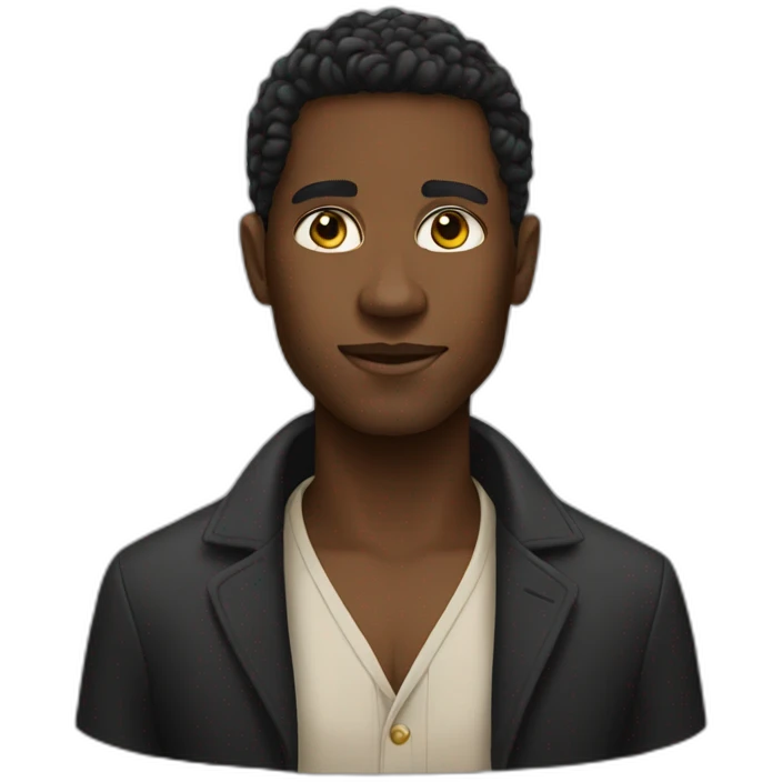 rich young black man emoji