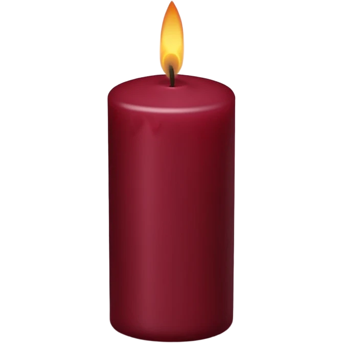 Maroon candle emoji
