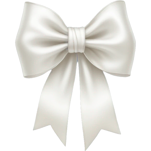 white silk bow emoji