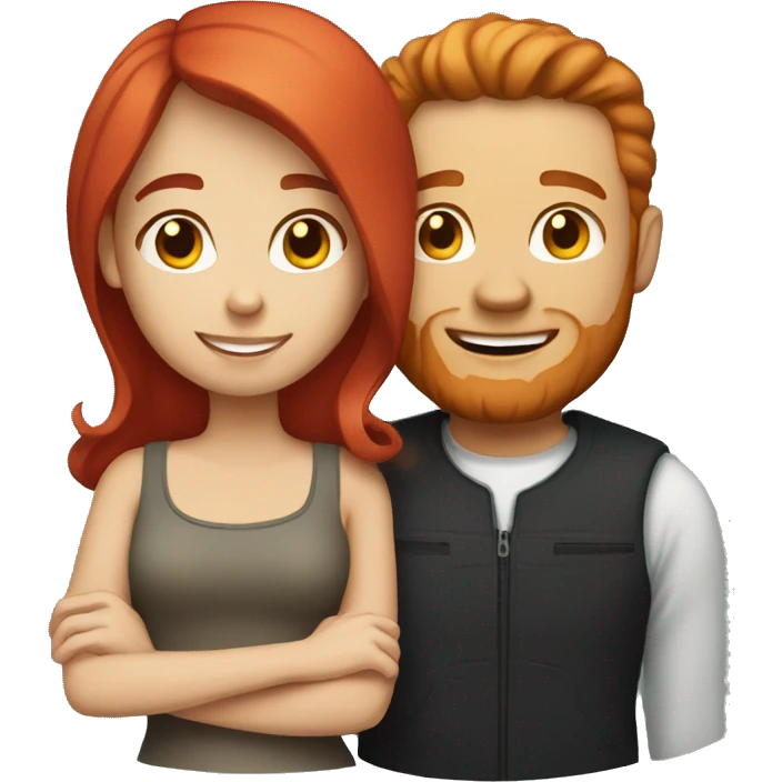 Red haired couple emoji