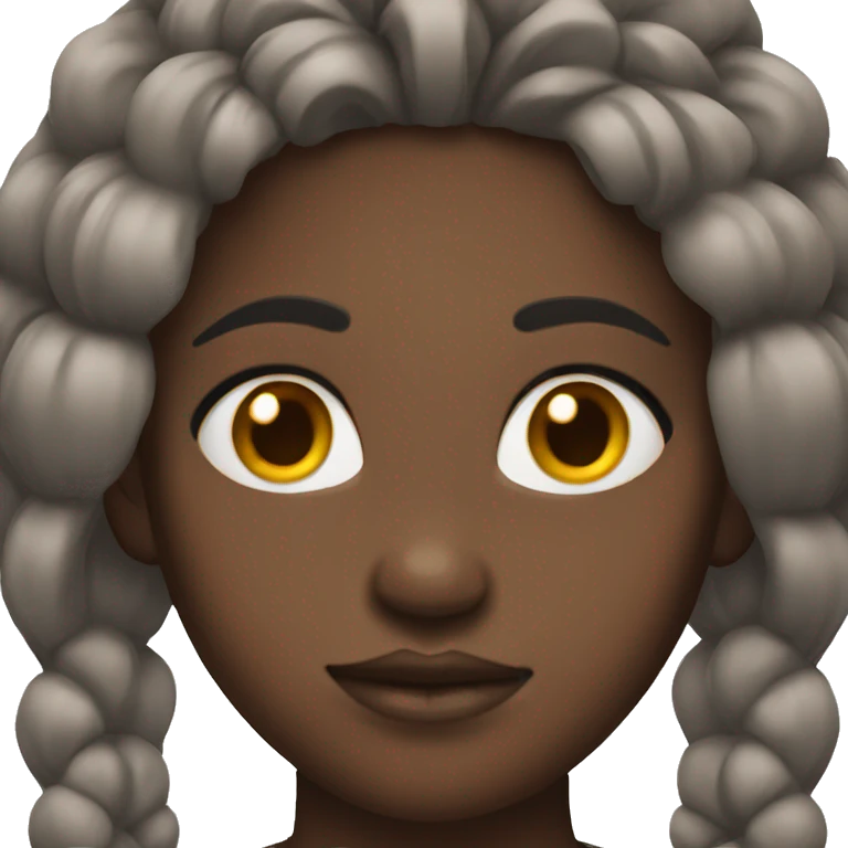 Darkskin with bow in her hair emoji