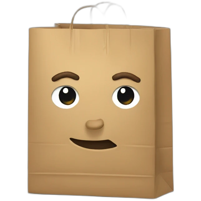 Paper-bag-fan emoji