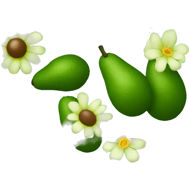 Flower avocado emoji