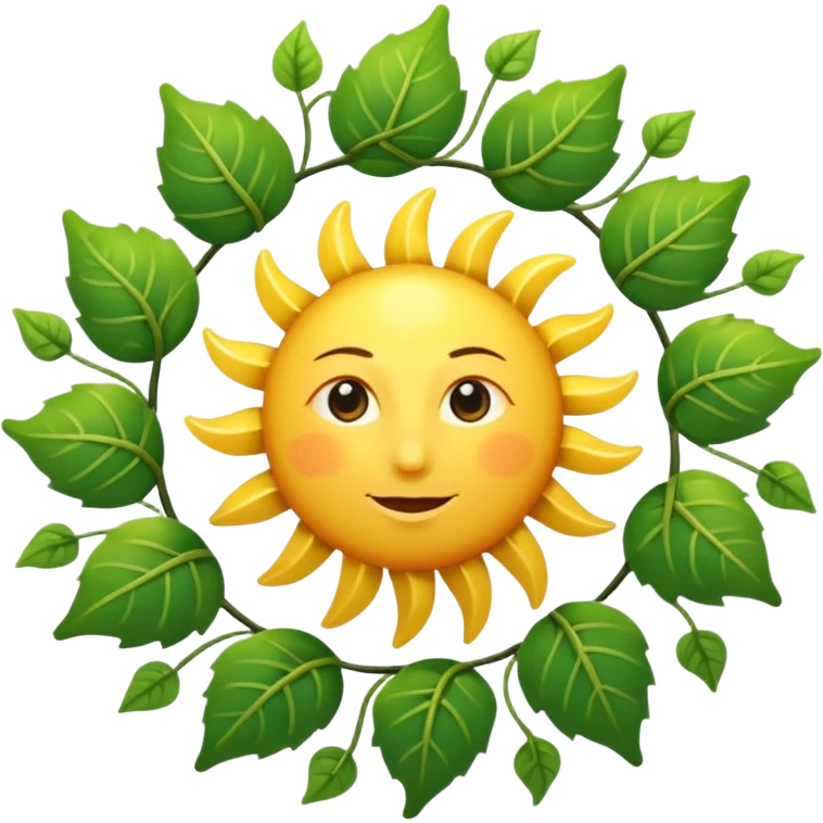 Spiral sun with vine rays emoji