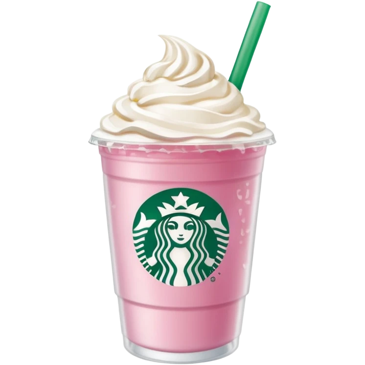 Preppy pink Starbucks drink emoji