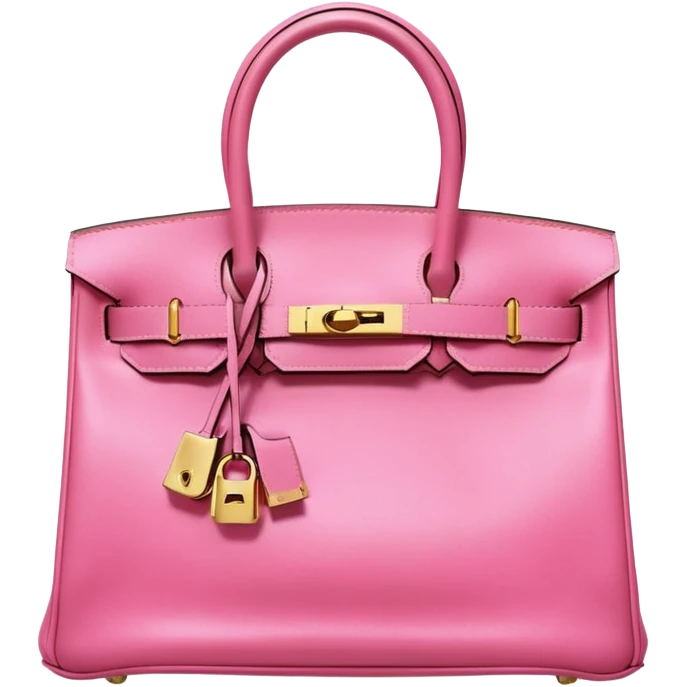 hermes birkin bubblegum pink bag gold hardware emoji