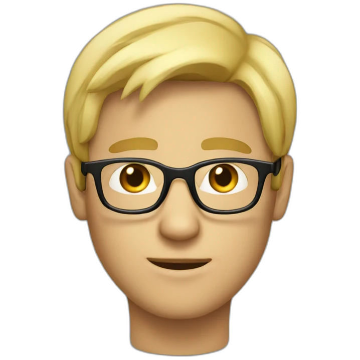 A blond guy with glasses emoji