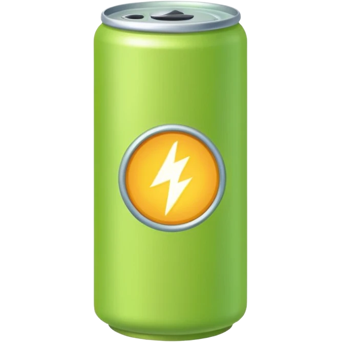 pastel lime green can that says "Energy"  emoji
