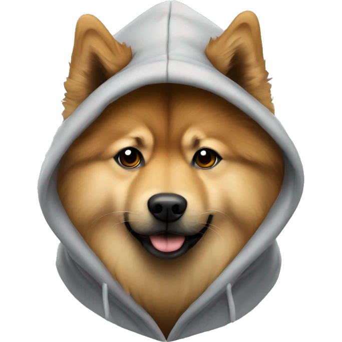 Eurasier dog in hoodie emoji