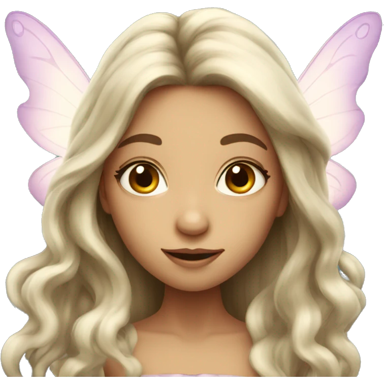 pretty female fairy with long hair emoji