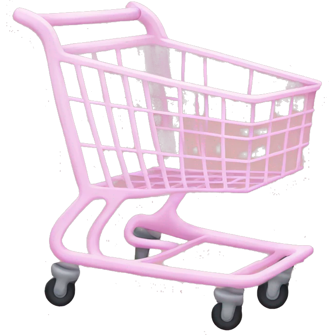 Pale pink shopping cart  emoji