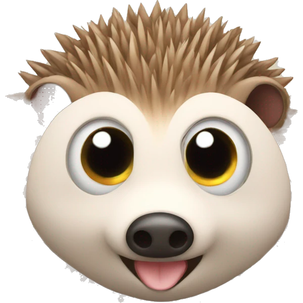 A cute one eyed hedgehog  emoji