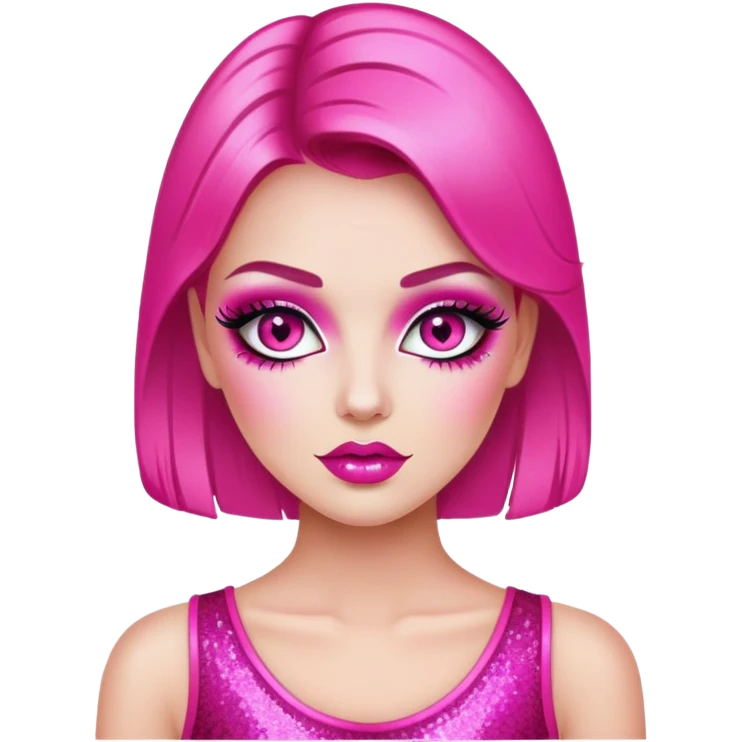 hot pink glitter sparkles babe girl makeup diva brat emoji