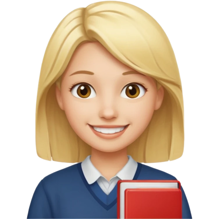 Blonde female student emoji
