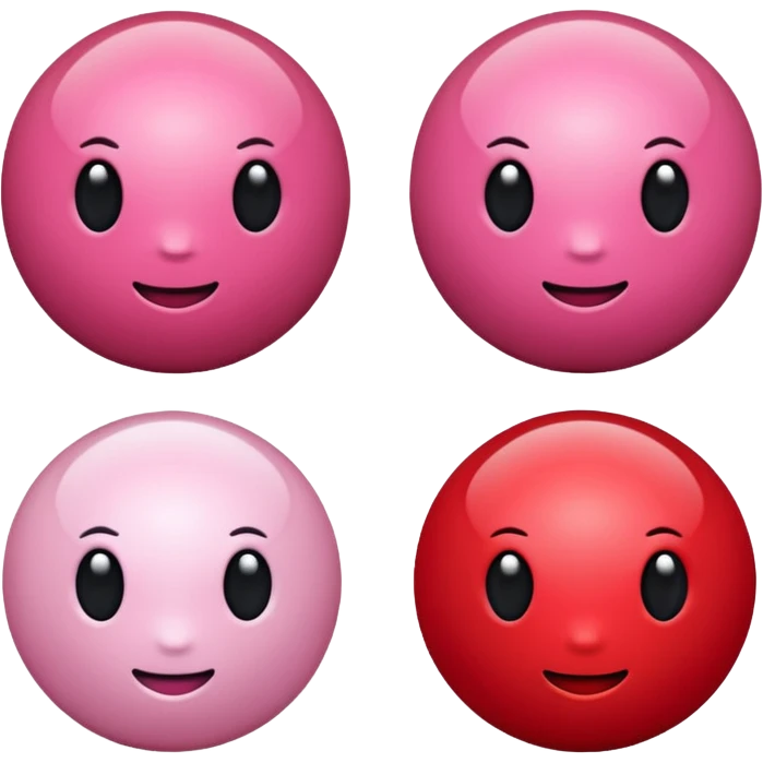 Gloss pink and red emoji