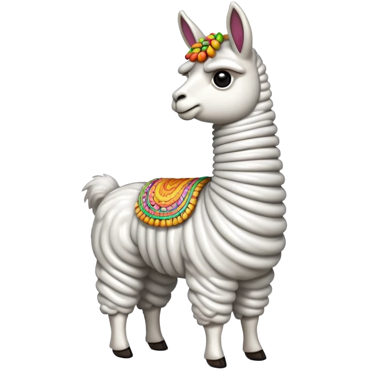 llama with elastic spring emoji