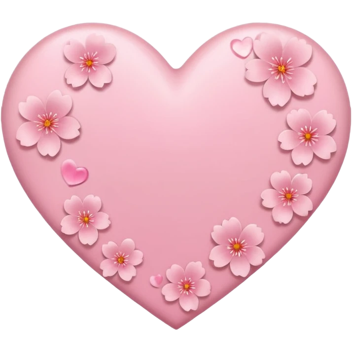 pink heart emoji with subtle sakura petal texture emoji