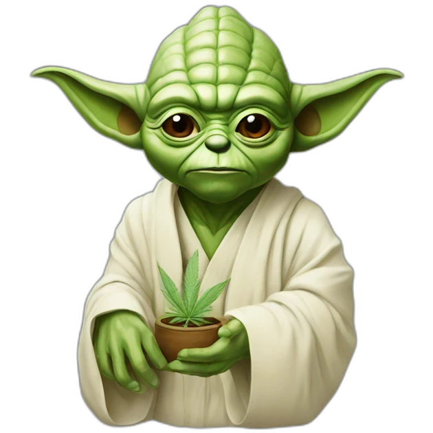 cannabis yoda emoji