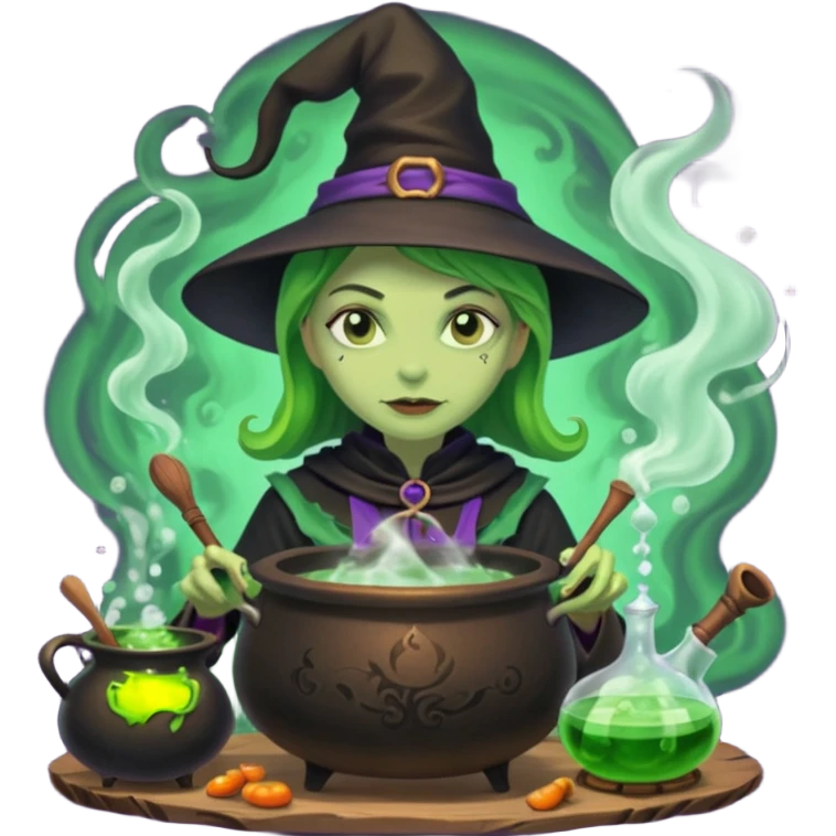 green witch cooking potion emoji