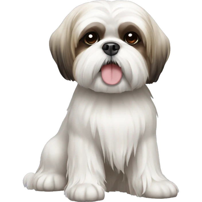 Dog Shih tzu white  emoji