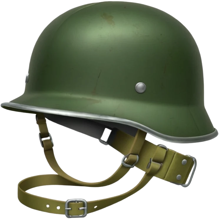 us military helmet, classic look, green color, strap emoji