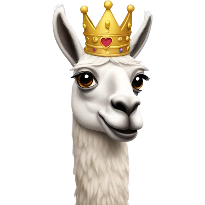Llama with crown  emoji