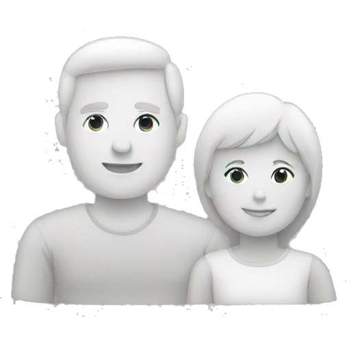 mom and dad white emoji