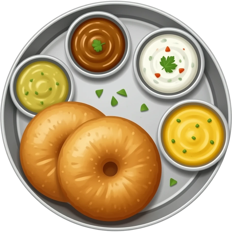 A veg punjabi thali with chole bhature rayta emoji