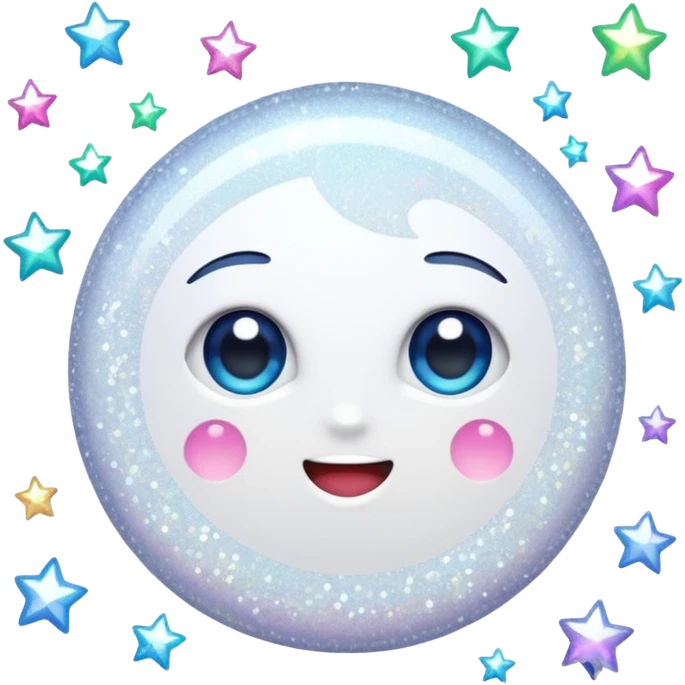 glitter white copo emoji