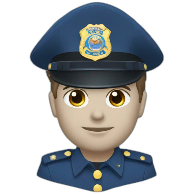 Washington state patrol French blue uniform emoji