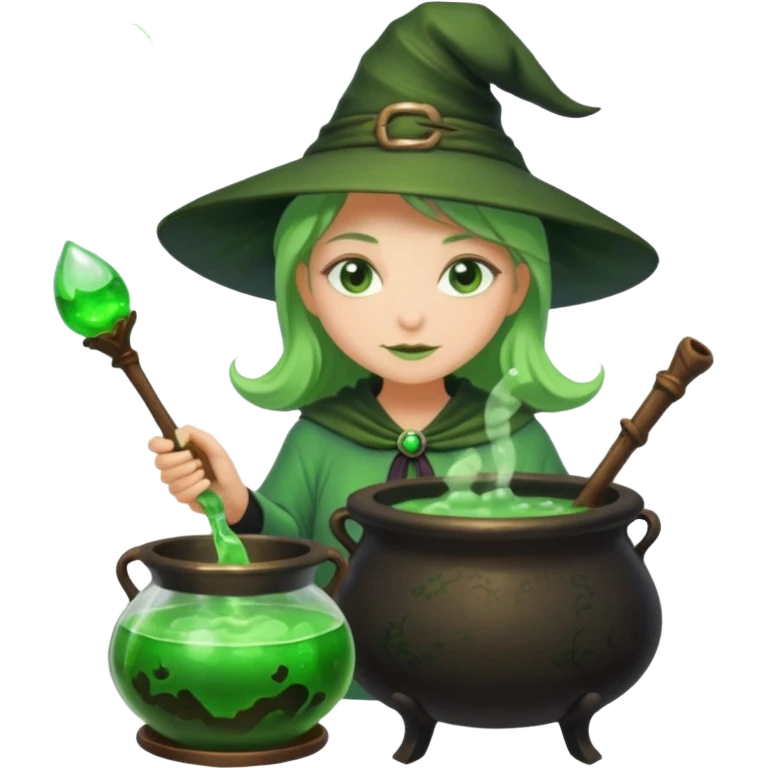 green witch cooking potion emoji