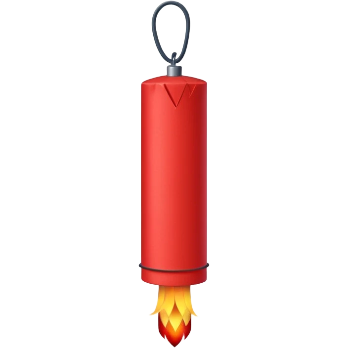 Hanging firecracker emoji