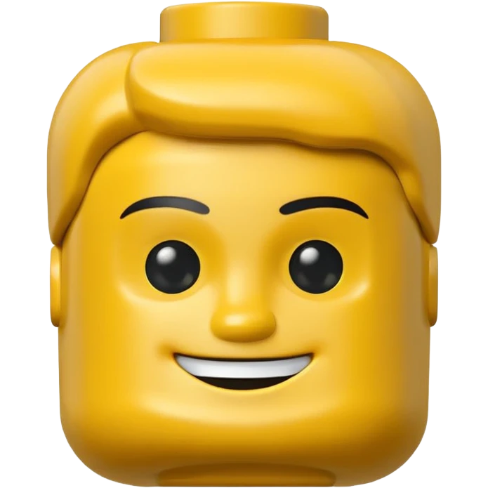 Lego boy head 3d emoji