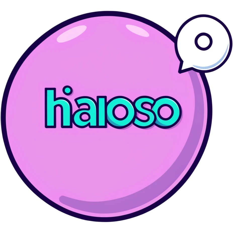 Colorful bubble letters spelling حسیب with fun decorative elements emoji
