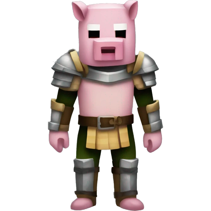 Mincraft piglin with armor emoji